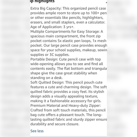 Sooez NWT Spacious Pink Multi-Compartment Pencil Case - Picture 4 of 13